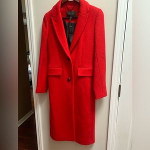 BCBG Bright Red Wool coat